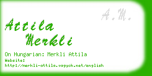 attila merkli business card